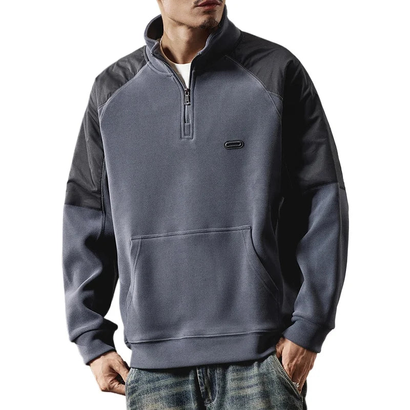 Men Autumn Winter 500G Double Sided Velvet American Retro Fashion Stre