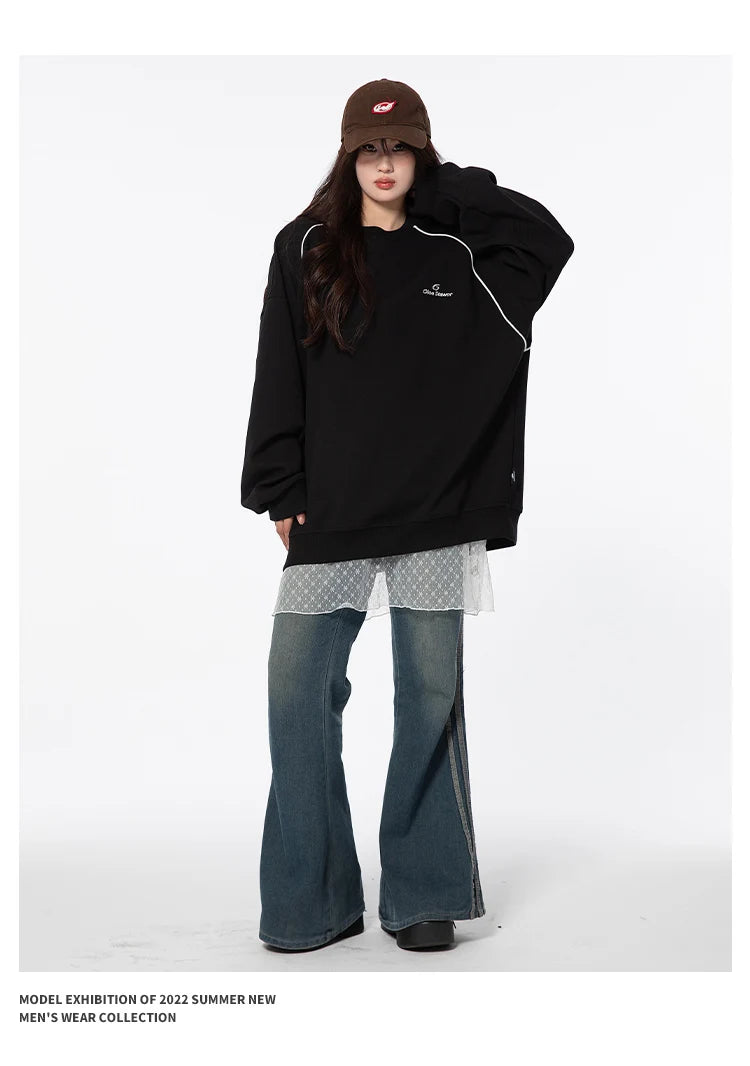 2025 Spring Autumn Sweatshirt Men Women Streetwear Fashion Loose Casua