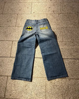 vintage blue baggy jeans mens high hip hop streetwear jeans y2k pants harajuku gothic punk embroidered waist wide leg trousers unique jeans style 2575