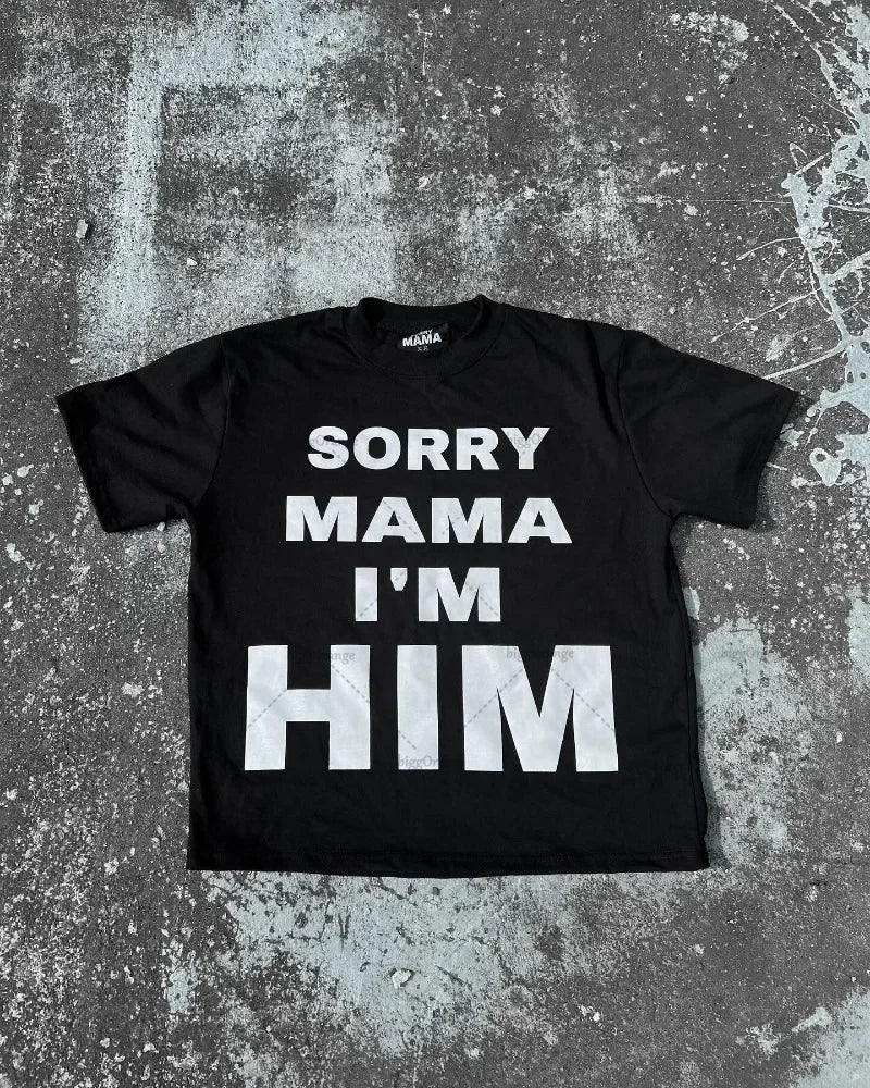 Sadcore Oversized shirt – American Fashion Trend Brand Letter Pattern Oversized T Shir