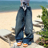 mens blue baggy jeans irregular patchwork streetwear hip hop loose jeans trousers male luxury designer denim pants unique jeans style 374