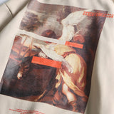 Men Hip Hop Hoodie Sweatshirt Retro Painting Print Harajuku Hooded Pul