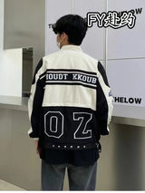 Leather Panel Streetwear Jacket Daily Fit Staple