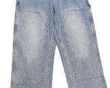 Harajuku Streetwear Y2K Sashes Straight Washed Men's Jeans Pockets Vintage Baggy Casual Cargos