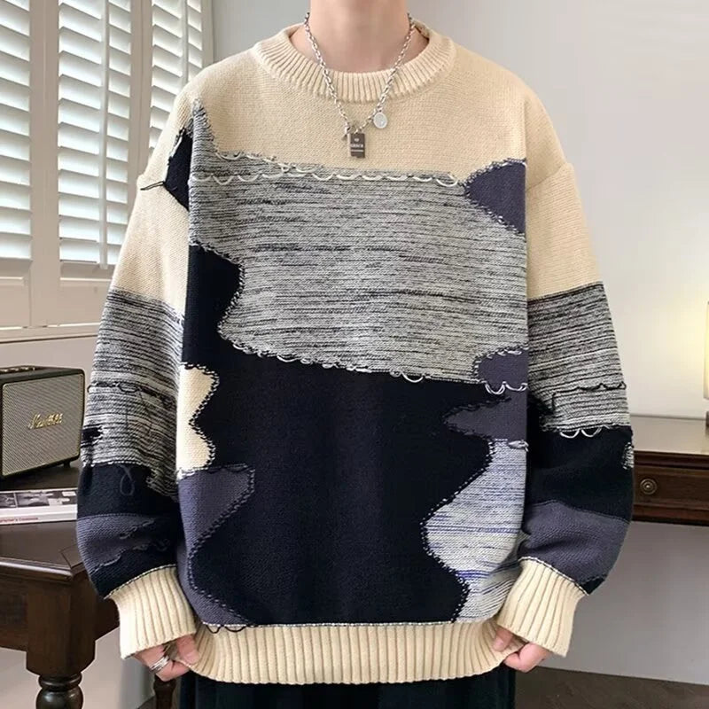 layered flame street pullover, daily style staple, y2k flame pullover top for edgy winter outfits