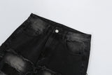 fashion distressed washed wtih moustache effect denim jean pants mens casual straight trousers streetwear hip hop joggers pants unique joggers style 2346
