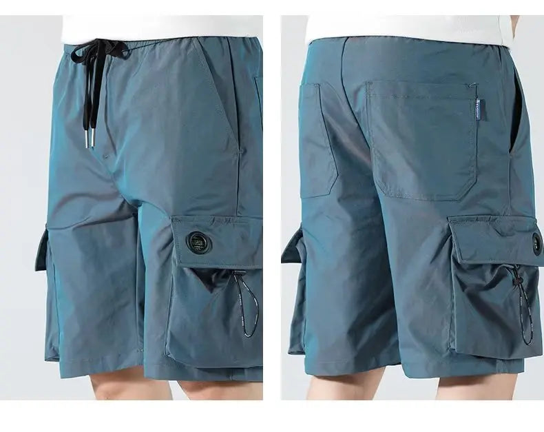 reflective hip hop shorts men harajuku casual night club light shiny short pants men shorts hip hop 2024 summer streerwear unique shorts style 1355
