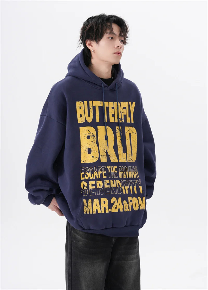 Half Zip Knit Streetwear Sweater – American Street Mottled Letter Print Hoodies For Men 2024 New Hip Hop Fashion Hooded Sweatshirt Couple Y2K Vintage Hoodie | Zip Knit Drop #161