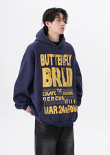 Half Zip Knit Streetwear Sweater – American Street Mottled Letter Print Hoodies For Men 2024 New Hip Hop Fashion Hooded Sweatshirt Couple Y2K Vintage Hoodie | Zip Knit Drop #161