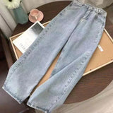 streetwear straight pants ladies ripped jeans mid waist loose wide leg pants ladies jeans y2k summer high street cargo pants unique cargo style 2729