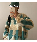 oversized flame jumper, 2025 fashion trend, fire knit jumper in oversized streetwear fashion