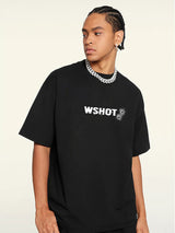 Aesthetic heart tee with glitch tone and fluffy overlay