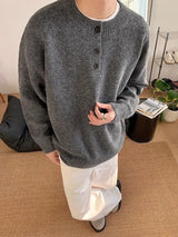 grunge oversized knit streetwear piece for layered look and winter street fits, ideal for men’s fashion and seasonal streetwe