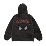 mens harajuku graffiti fleece jackets and coats letter embroidery hairy zipper outerwear warm streetwear parkas bomber jacket - variant style 7dd225 for streetwear fashion
