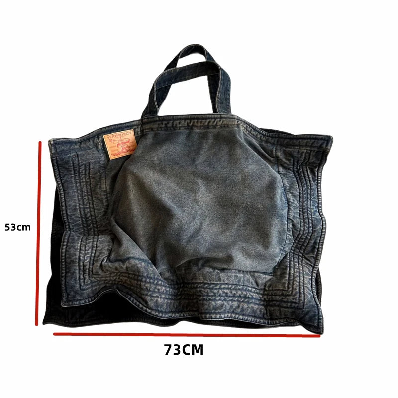 New 2024 Capacity Embroidered Project Messenger Strap Bag Men Women High Quality denimFunctional Shoulder Bags #787