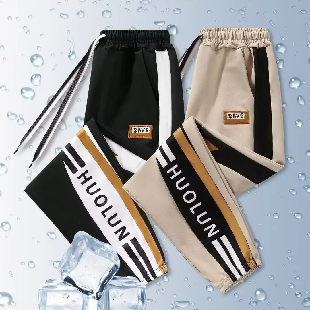 mens joggers casual pants korean sweatpants workout running gym fitness khaki sports trousers men clothing digital printing sporty tapered joggers