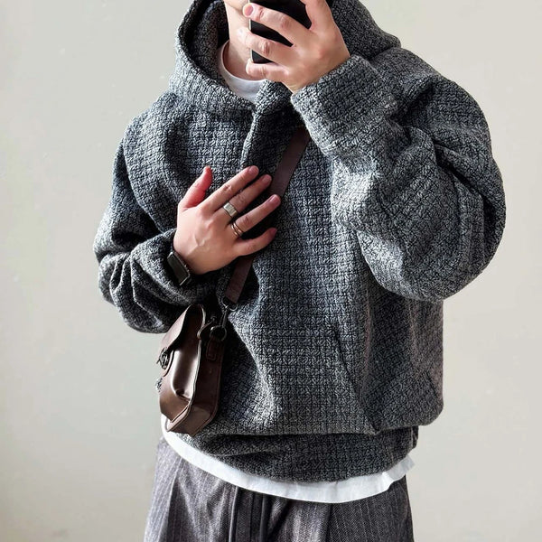 oversized knit pullover, fall/winter fashion, soft knit pullover with flame design, y2k fashion statement