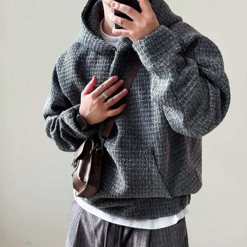 oversized knit pullover, fall/winter fashion, soft knit pullover with flame design, y2k fashion statement