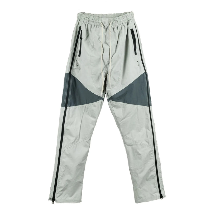 three dimensional adhesive zipper splicing functional patchwork cargo trousers mens high street vibe thin nylon cargo pants unique cargo style 1950