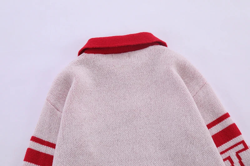 men knitted sweater jumper casual polo neck letter casual long sleeve streetwear hip hop autumn winter pullover knitwear sweater - bold artwork streetwear hoodie, 2025 streetwear drop, high quality cotton hoodie