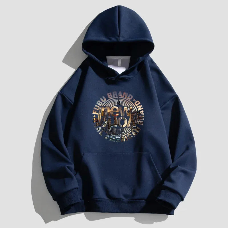 urban unisex flame hoodie, unisex styling piece, oversized streetwear hoodie for men, urban techwear fashion