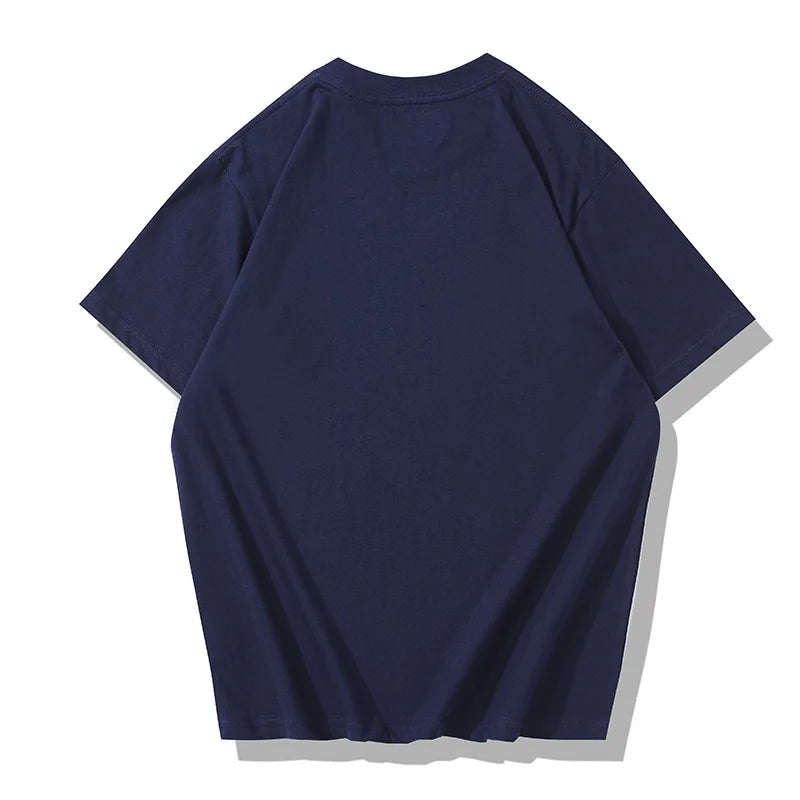 Y2k Oversized shirt – Summer Mens Short Sleeved Retro New 200G Locomotive Letter P
