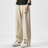 2024 new y2k straight gym pants mens korean fashion sportswear drawstring wide leg sweatpants casual baggy vintage trousers casual joggers