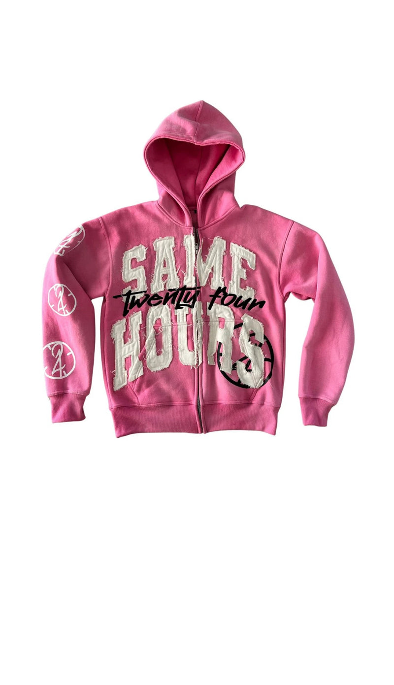 Hip Hop Trendy Streetwear Y2K Harajuku American Retro Letter Print Zip