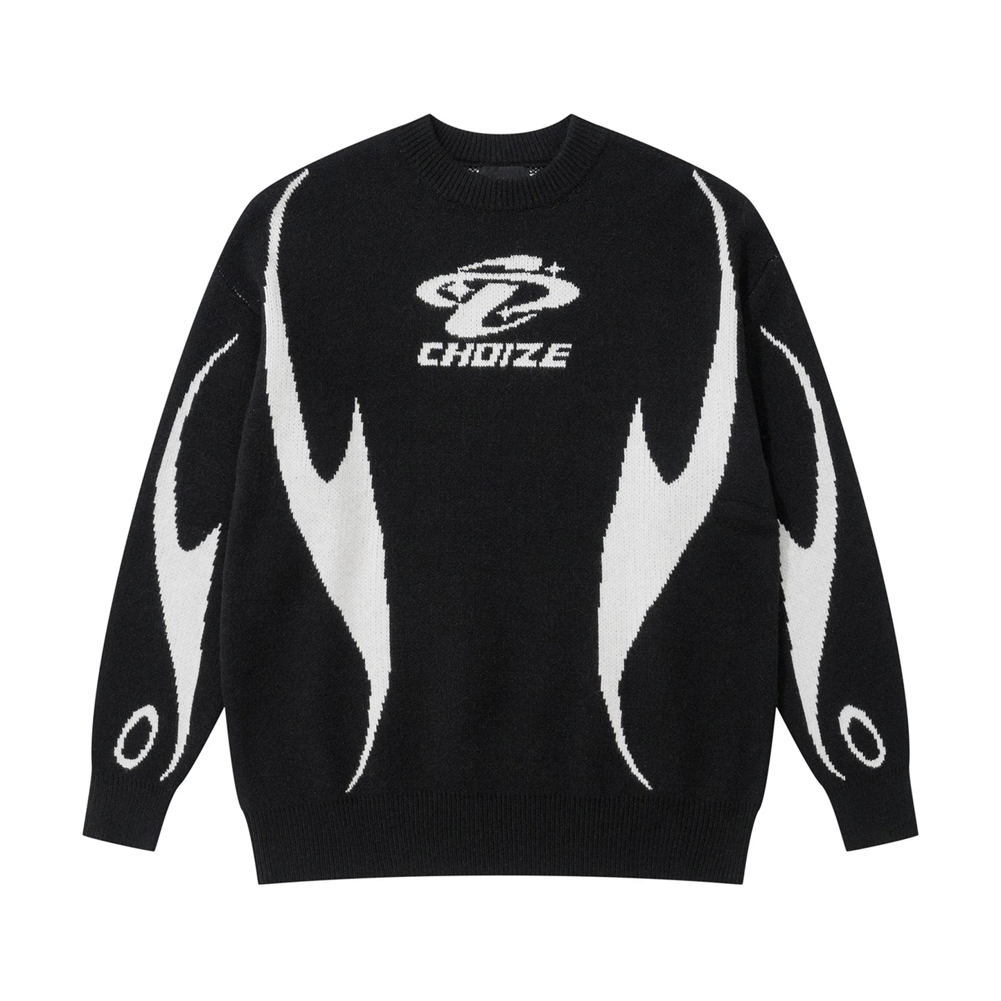 mens racing style sweater knitted pullovers casual long sleeve loose o neck harajuku sweaters streetwear unisex jumpers knitwear - soft fleece-lined outerwear, anime inspired graphic hoodie, vintage look oversized hoodie