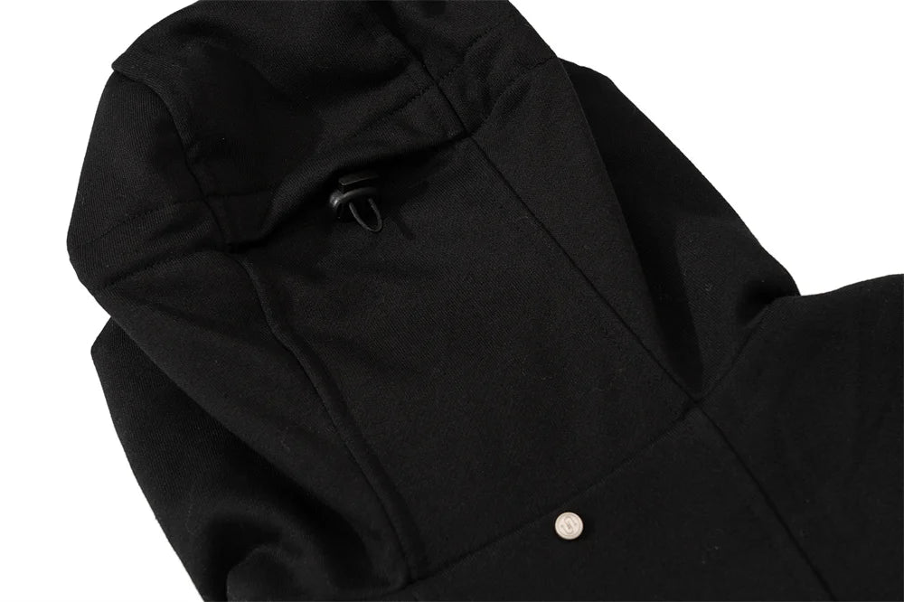 glitchcore barcode glitch featuring undermycar 2023 new high street fashion brand functional double layer zipper hoodie