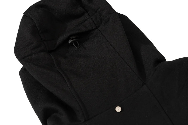 glitchcore barcode glitch featuring undermycar 2023 new high street fashion brand functional double layer zipper hoodie