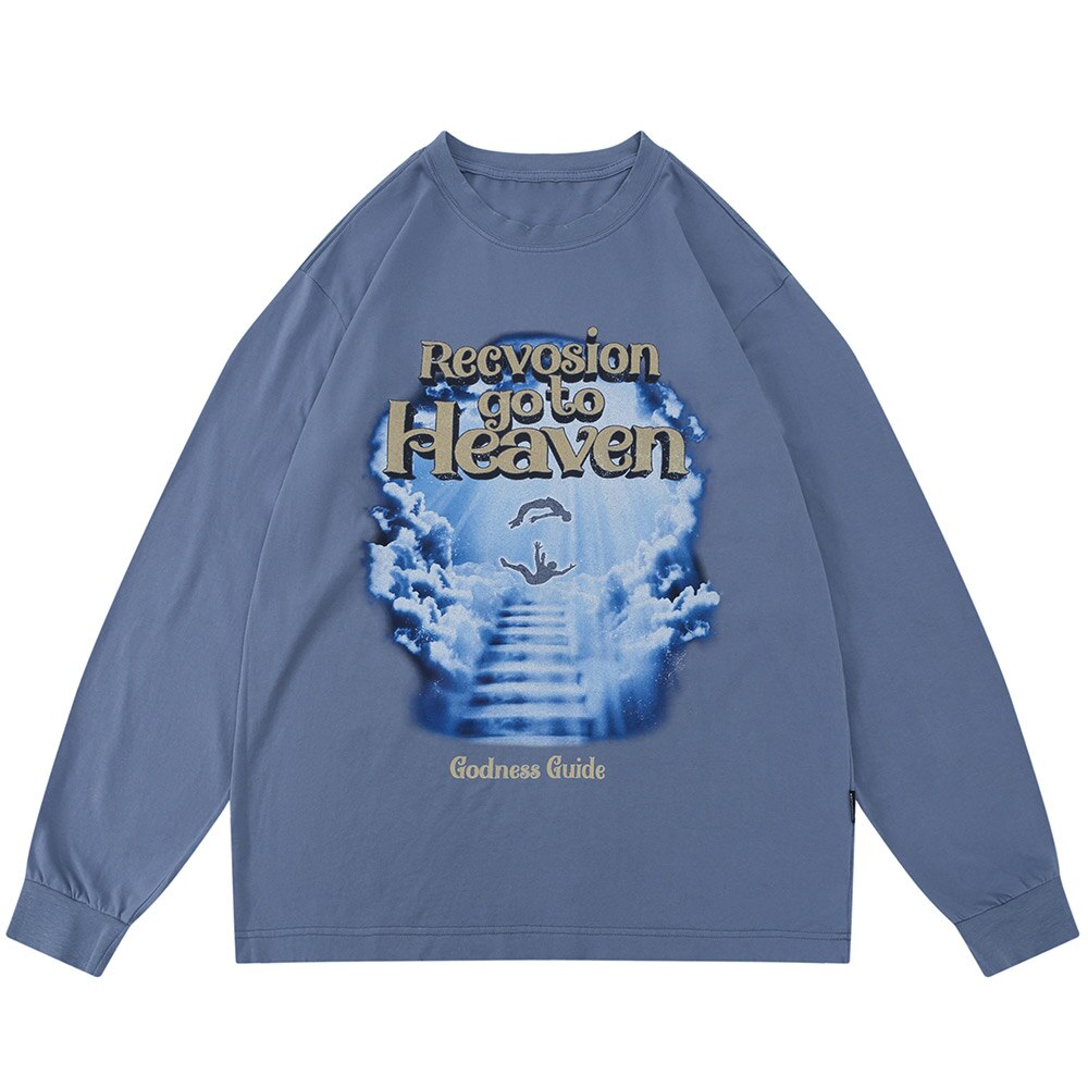 "Heaven" Unisex Men Women Streetwear Graphic Sweatshirt Daulet Apparel