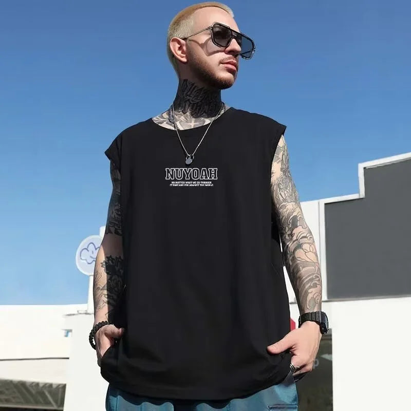 Trapwear Tribal flames – 2024 New Funny Bear Printed Vest Men Hip Hop Streetwear T-Shirt