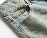 retro washed skinny jeans men pant destroyed ripped holes slim biker zipper jeans trousers fashion streetwear hip hop joggers unique joggers style 5234