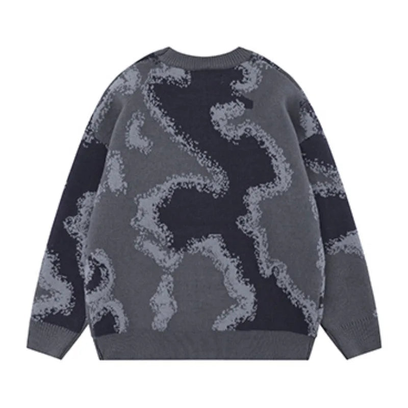 fashion contrast color knitted sweater unisex harajuku sweater casual letters pullover streetwear loose sweaters jumper knitwear urban wear with bold artwork, streetwear fashion hoodie, high quality cotton pullover