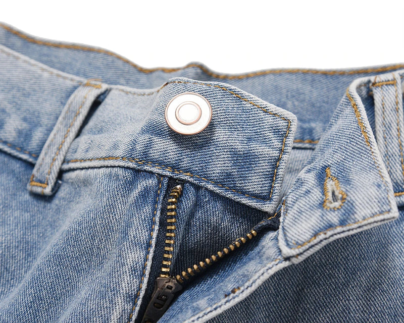 Harajuku Streetwear Y2K Sashes Straight Washed Men's Jeans Pockets Vintage Baggy Casual Cargos