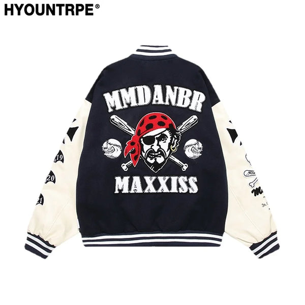 mens bomber baseball jacket coats casual patchwork pu leather single buttons fashion embroidery streetwear hip hop loose jack - variant style 8ba2e6 for streetwear fashion