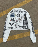Harajuku Aesthetic print tee – Y2K Street Rock Hip Hop Anime Printed Long Sleeved Top Men A