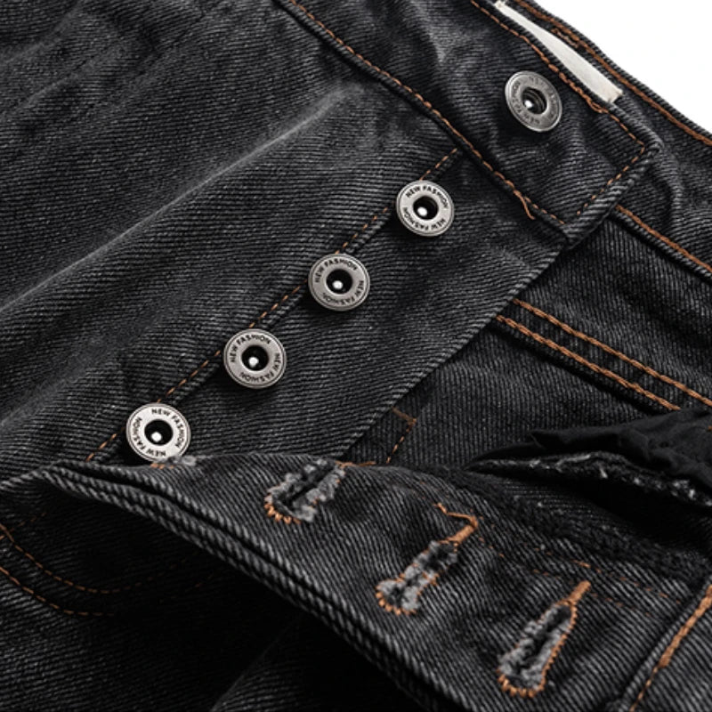 contorted fold design denim jean pants men straight biker jeans trousers 2023 fashion motorcycle unisex hip hop pants y2k pants unique jeans style 4172