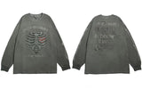 Skatercore Oversized shirt – Hip Hop Gothic Oversized T Shirts Streetwear Vintage Skull G