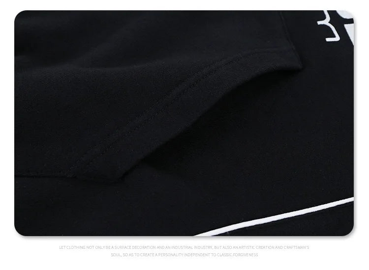 Urban flex hoodie with old-school hip-hop typography