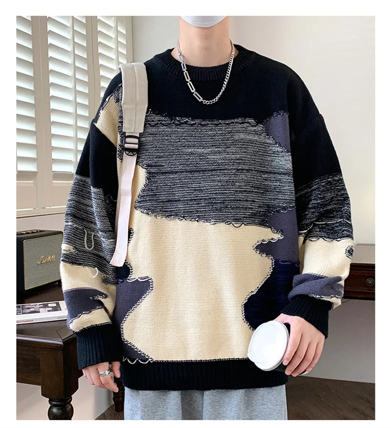 grunge knit sweater, fall winter drip, aesthetic soft knit grunge sweater for cozy streetwear