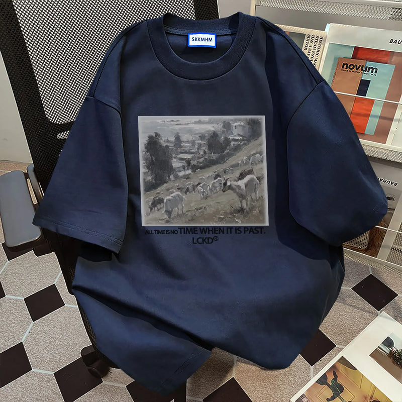 Anime Vintage print – American Hip Hop Men And Women Trendy And Personalized Graph