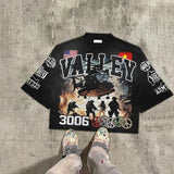 Sadcore Aesthetic print tee – European And American New High Street Fashion Brand Short Sl