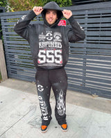 Y2K High Street Clothing Oversized Pullover Sweatshirt Mens 2023 Sprin