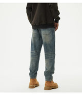 men streetwear fashion loose casual plus size denim harem jeans pant cityboy retro splice pocket cargo jeans trousers 40 38 unique cargo style 3203