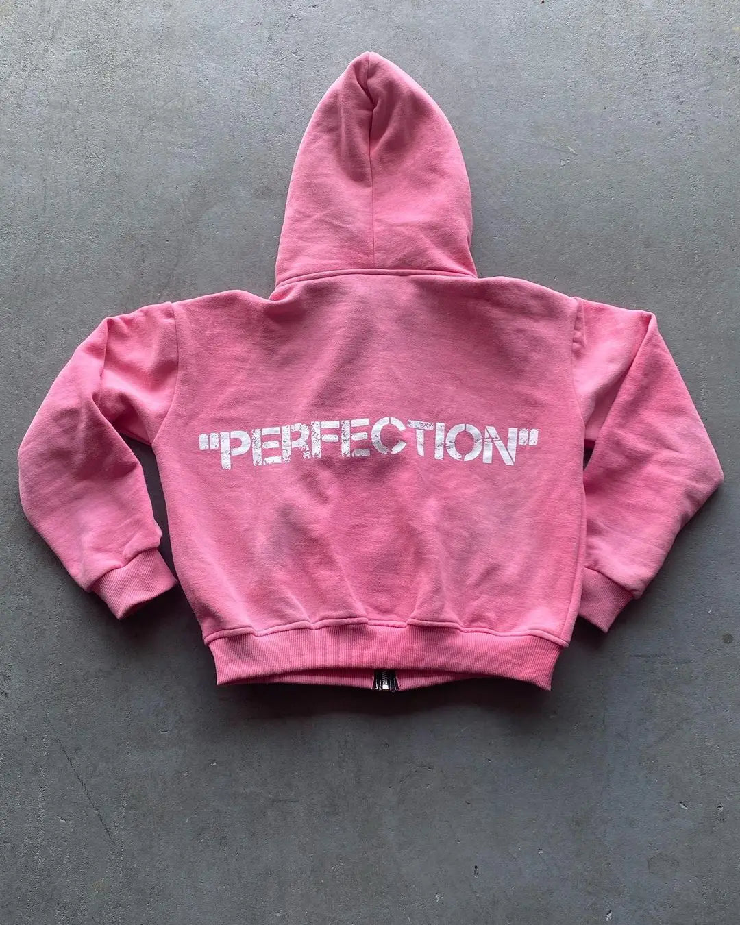 Gothic Oversized Tee – Pink Grunge Oversized Sweatshirt Zip Up Hoodie Letter Printi – Streetwear Fashion for Men & Women