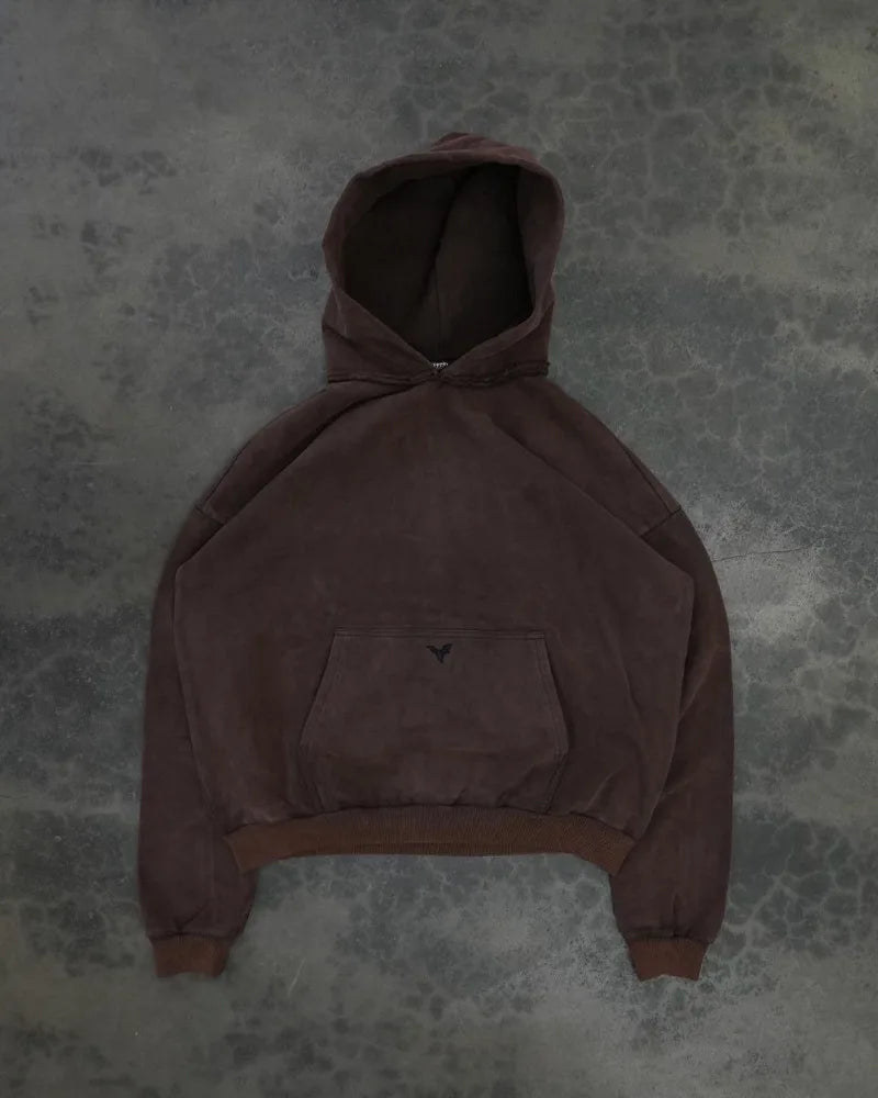 European And American New Dark Style Printed Oversized Hoodie Men Y2K