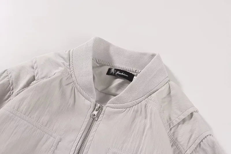 grunge street bomber, modern fit for men, oversized fit
