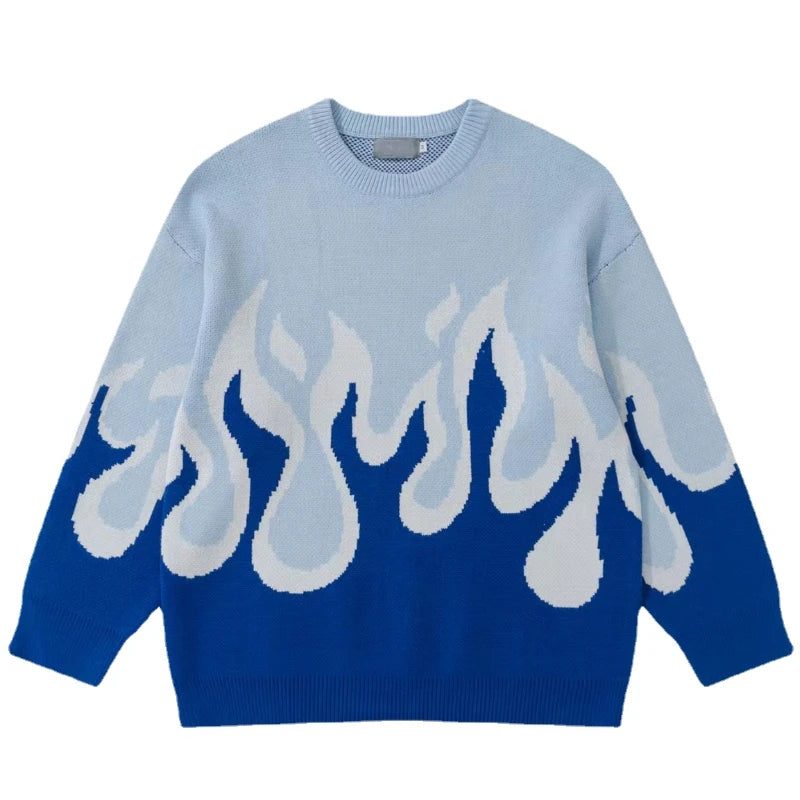 loose fit o-neck sweater, daily wear knit, cozy fashion fit, stylish street outfit, modern aesthetic appeal